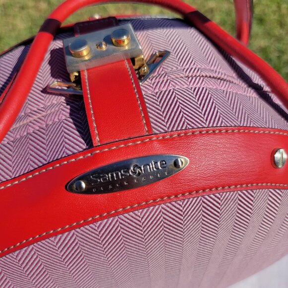 Alexander Mcqueen X Samsonite Black Label Round Red Carry-On Travel Bag - Picture 8 of 16